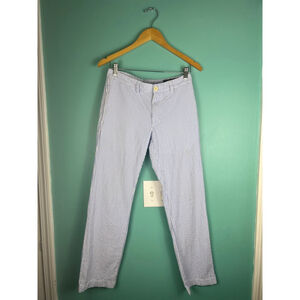 Vineyard Vines Men’s Slim Fit Club Pants 28x30 Blue White Seersucker Cotton